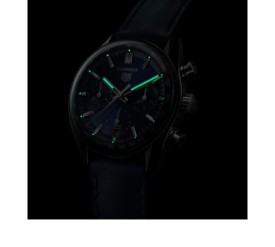 TAG Heuer Carrera Chronograph Watch with Blue Dial