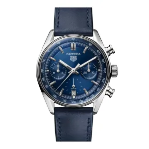 TAG Heuer Carrera Chronograph Watch with Blue Dial