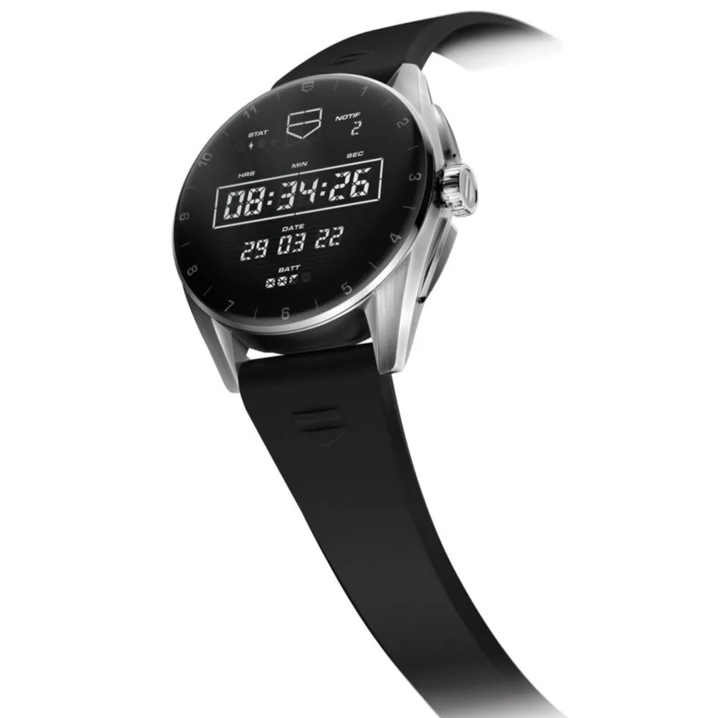 TAG Heuer Connected Calibre E4 with a Black Rubber Strap, 42mm