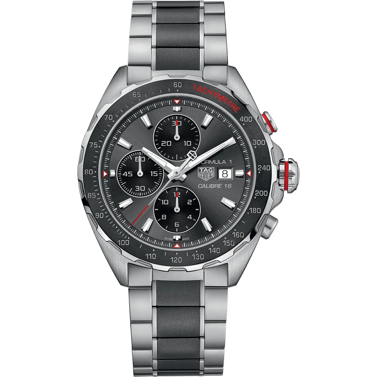 TAG Heuer Formula 1 Men's Calibre 16 Chronograph Anthracite Dial Watch with Ceramic Bezel