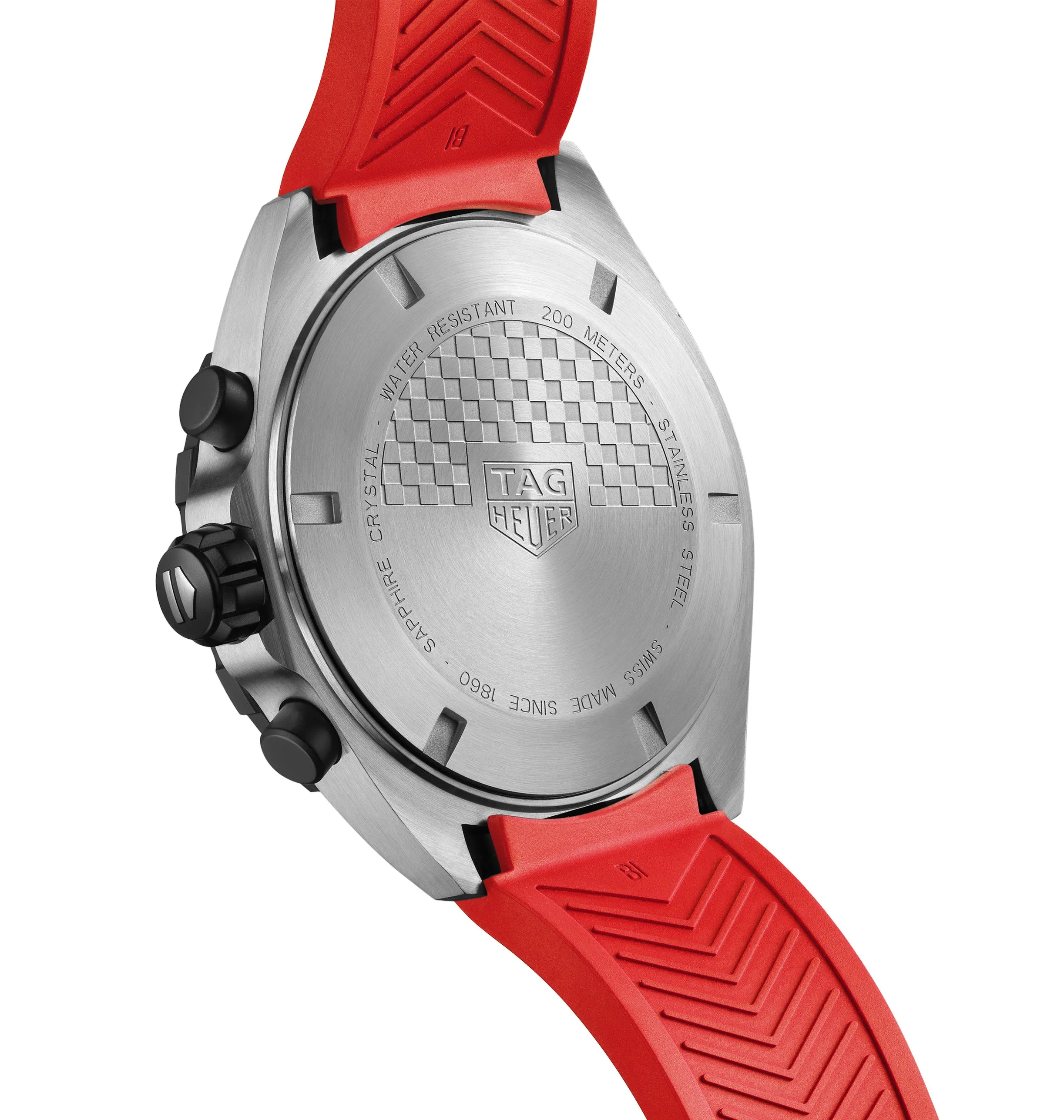 TAG Heuer Formula 1 Men's Quartz Chronograph Red Dial and Rubber Strap Watch