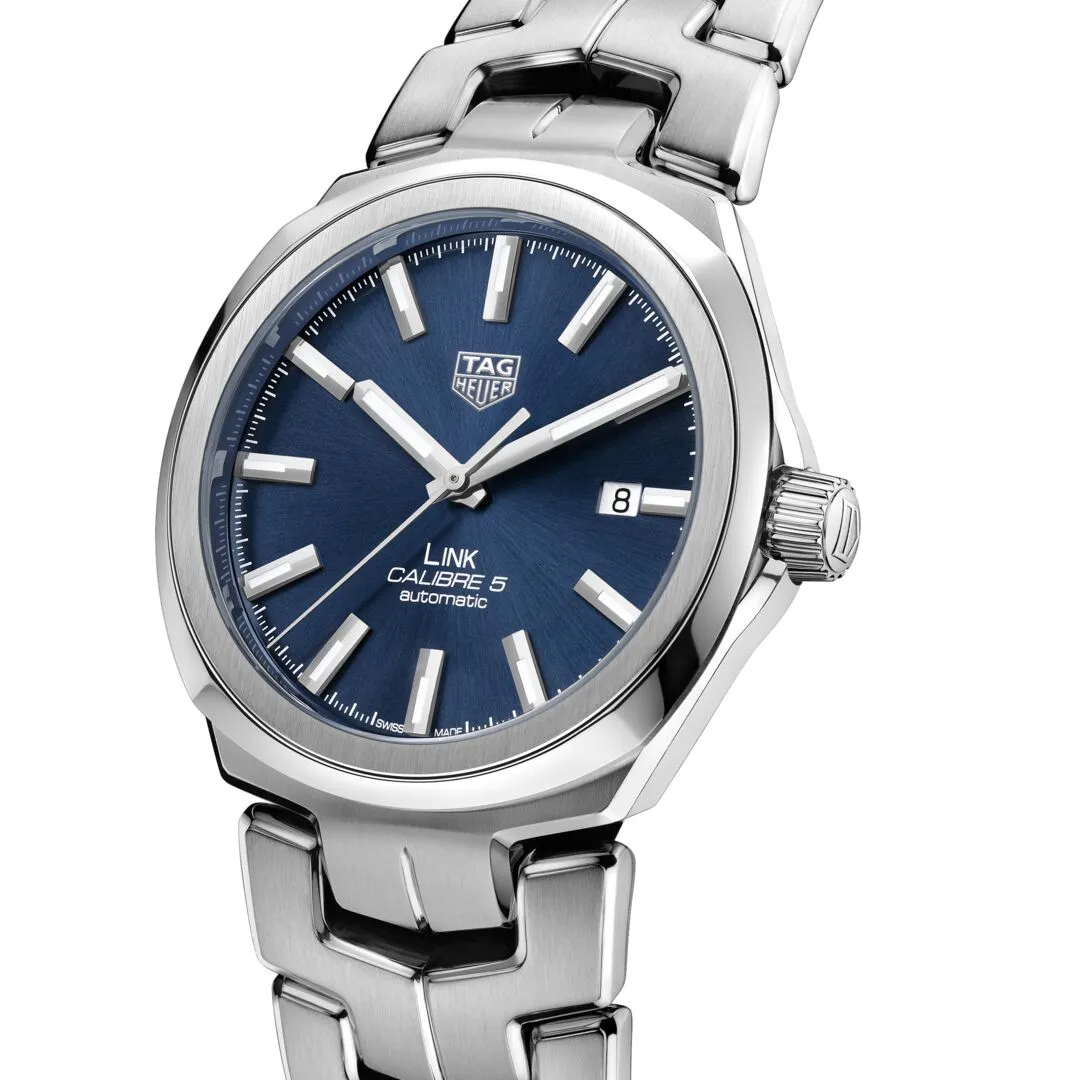 TAG Heuer Link Men's Calibre 5 Date Automatic Blue Sunray Dial Watch