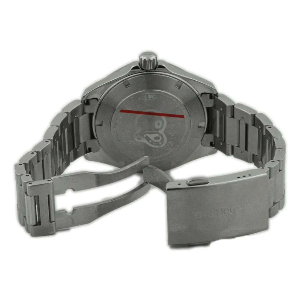 Tag Heuer Men's Aquaracer Quartz Stainless Steel 41mm Blue Stick Dial Watch Reference #: WAY1112.BA0928