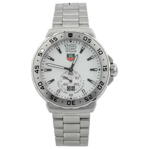 Tag Heuer Men's Formula 1 Quartz Stainless Steel 42mm White Stick Dial Watch Reference #: WAU1113.BA0858