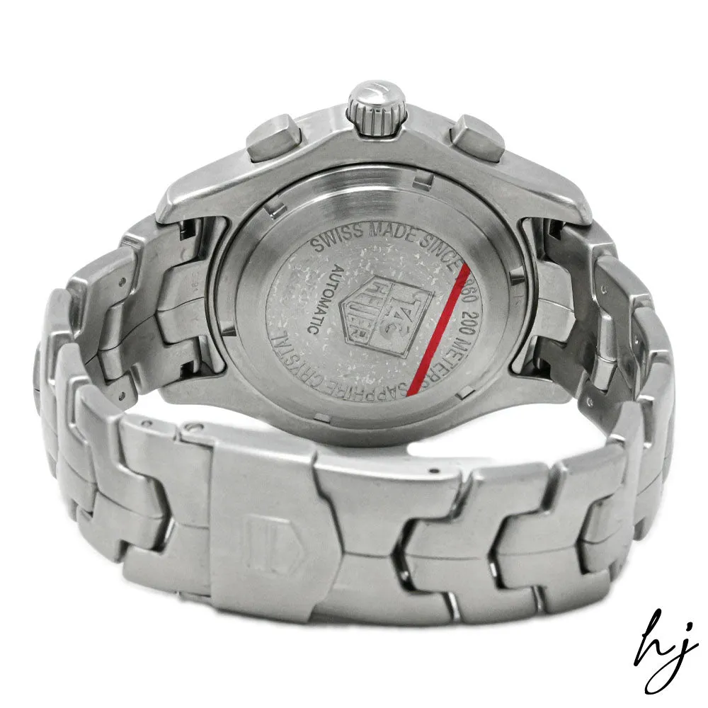 Tag Heuer Men's Link Stainless Steel 42mm Black Stick Dial Watch Reference #: CJF2110.BA0576