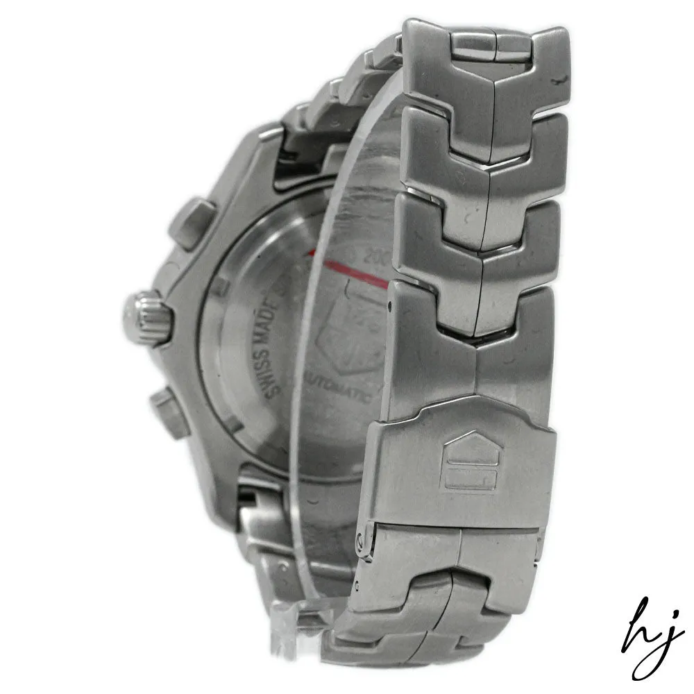 Tag Heuer Men's Link Stainless Steel 42mm Black Stick Dial Watch Reference #: CJF2110.BA0576