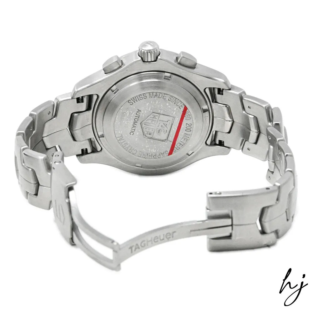 Tag Heuer Men's Link Stainless Steel 42mm Black Stick Dial Watch Reference #: CJF2110.BA0576