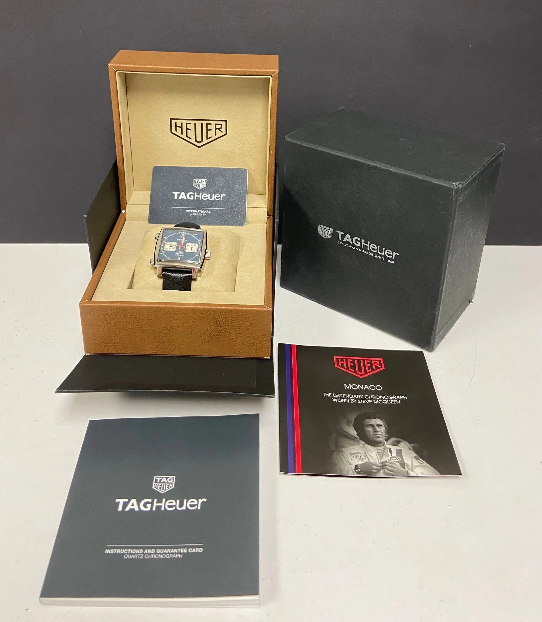 TAG Heuer Monaco Caliber 11 Chronograph Steve McQueen CAW211P Blue Dial Automatic Men's Watch