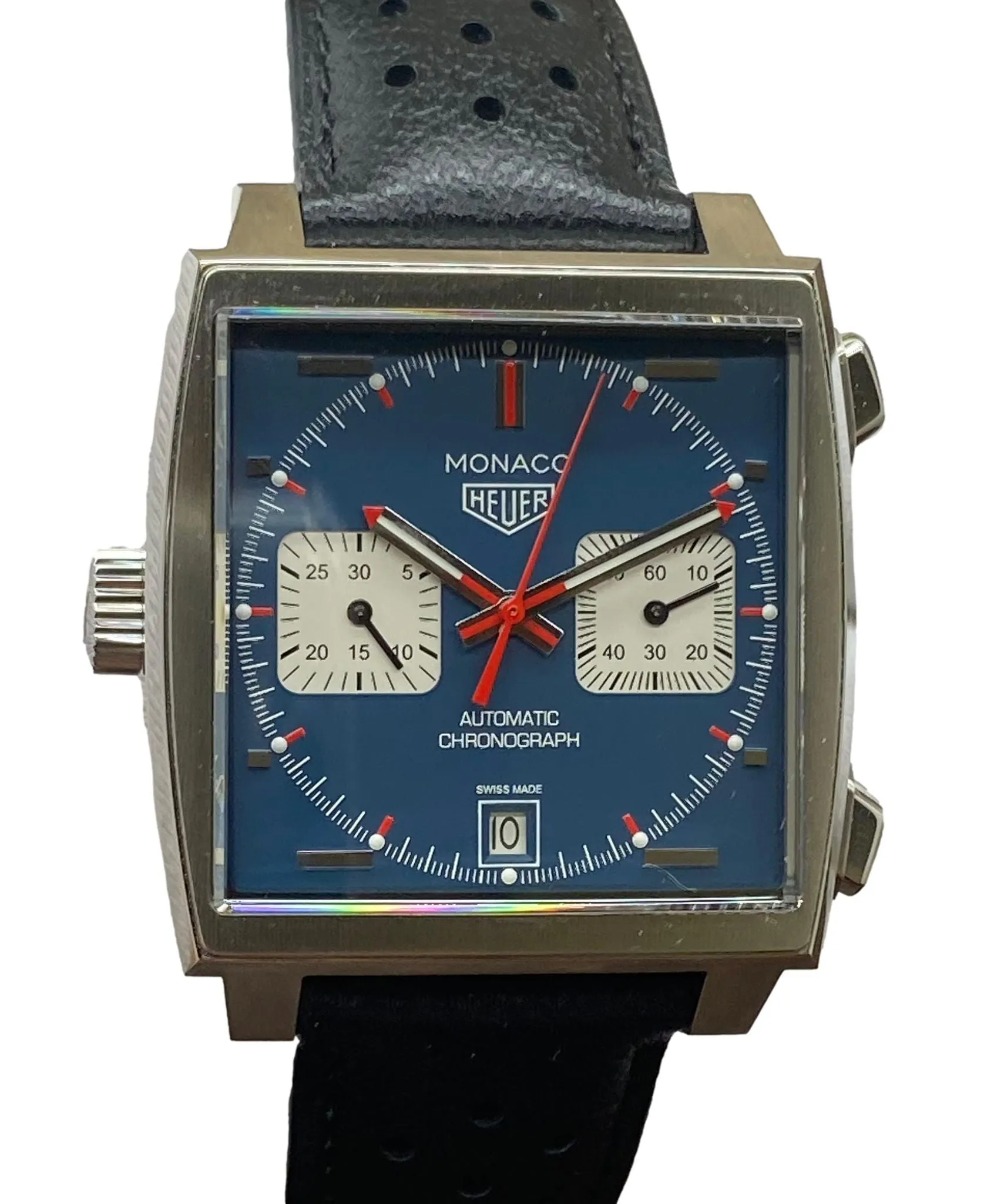 TAG Heuer Monaco Caliber 11 Chronograph Steve McQueen CAW211P Blue Dial Automatic Men's Watch