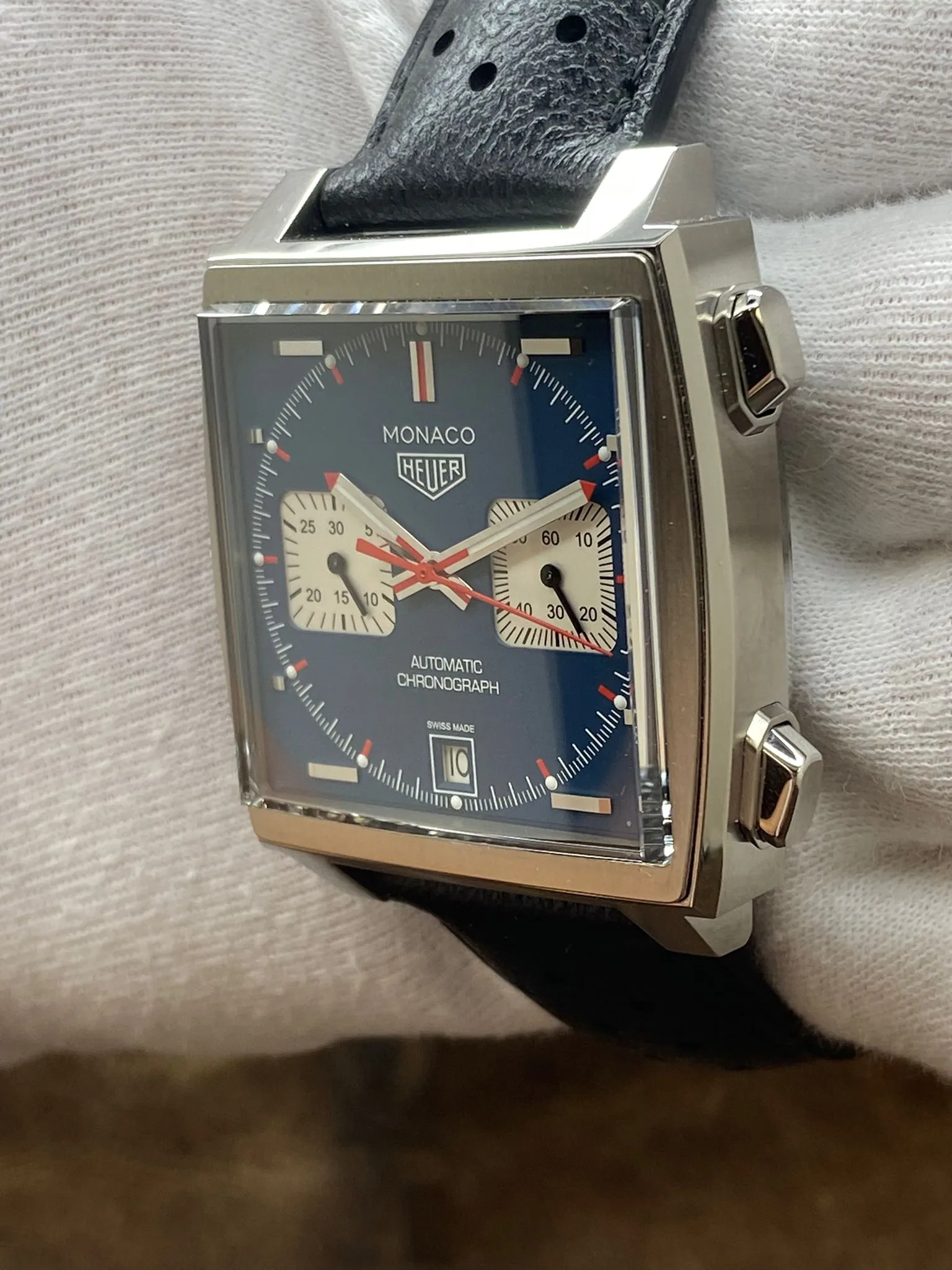 TAG Heuer Monaco Caliber 11 Chronograph Steve McQueen CAW211P Blue Dial Automatic Men's Watch
