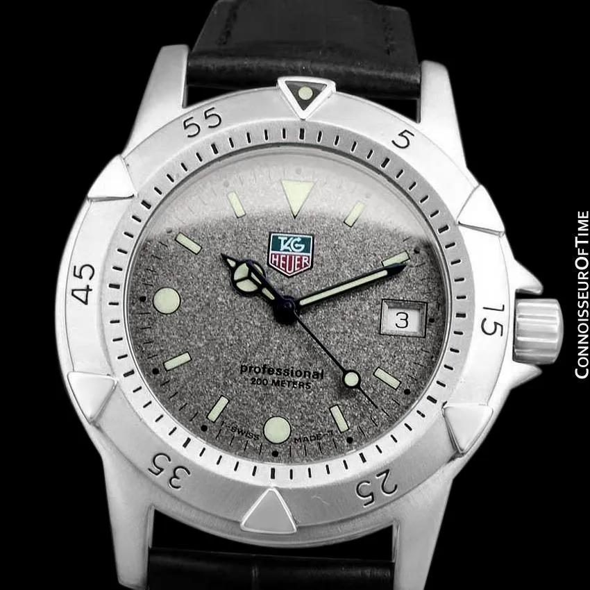 TAG Heuer Professional 1500 Mens Divers Granite Dial Watch - Stainless Steel - WD1211-K-20