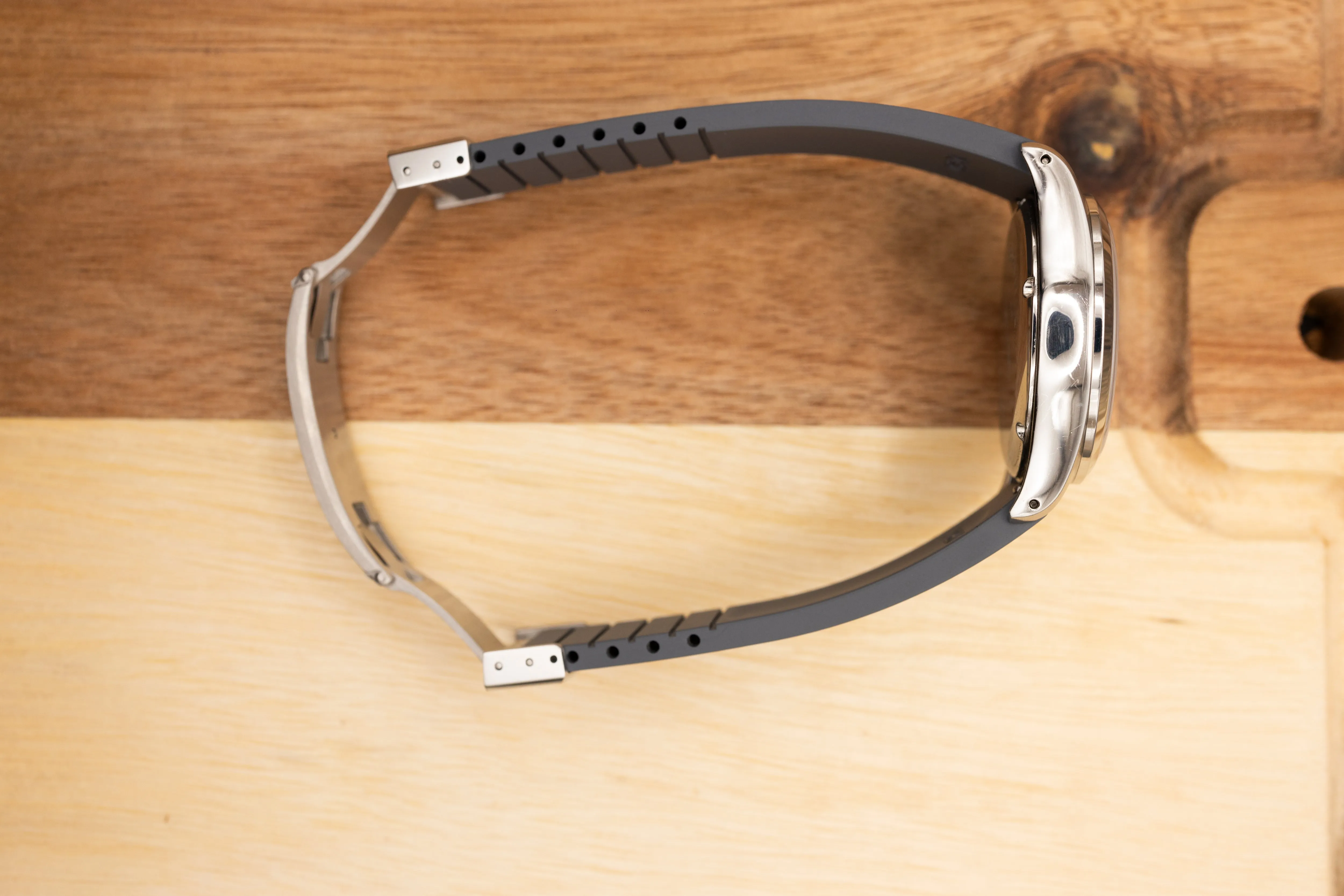 The Essentials Premium Cut To Size FKM Rubber Two Piece Watch Strap Navy Blue