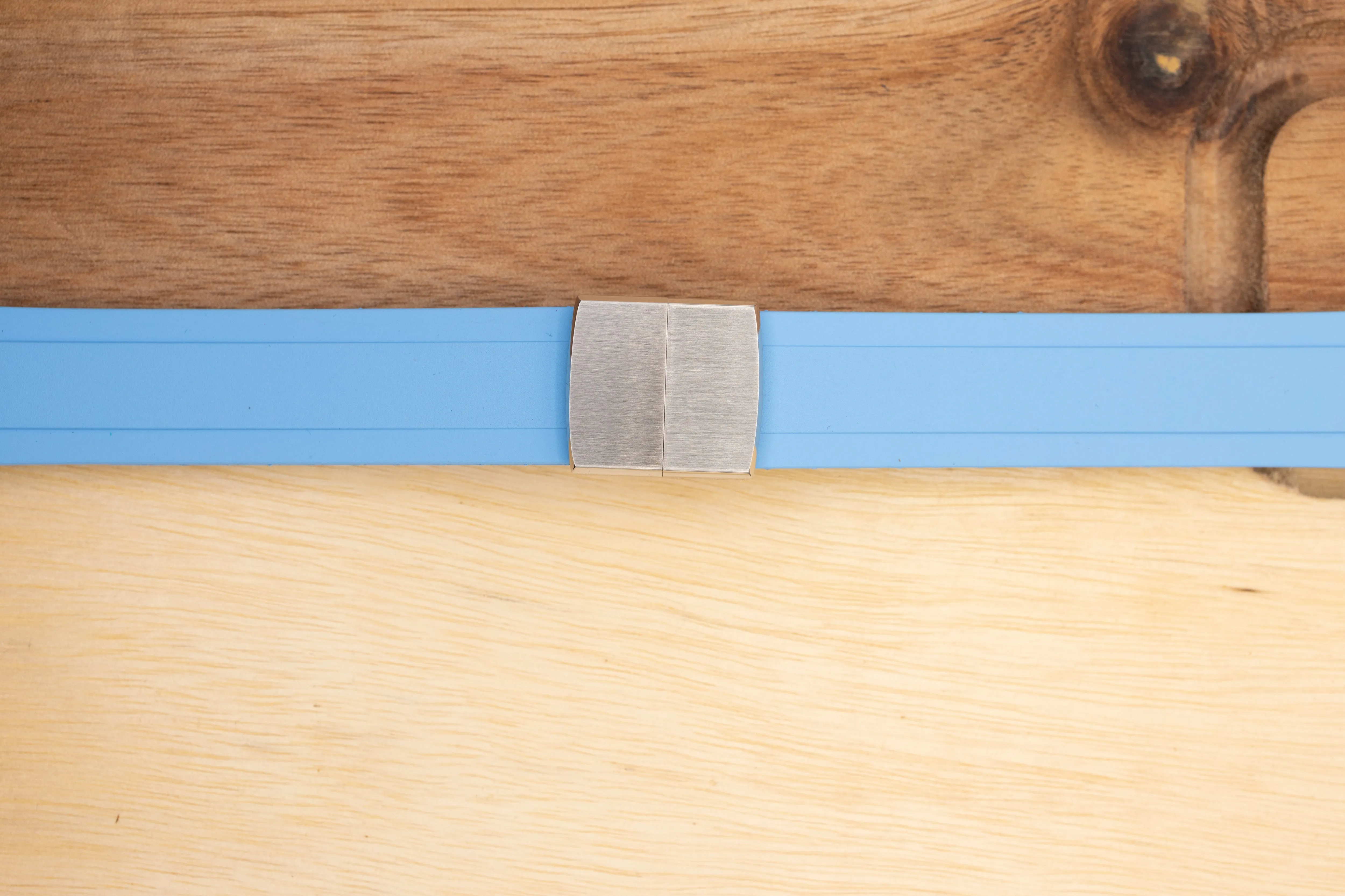 The Essentials Premium Cut To Size FKM Rubber Two Piece Watch Strap Sky Blue