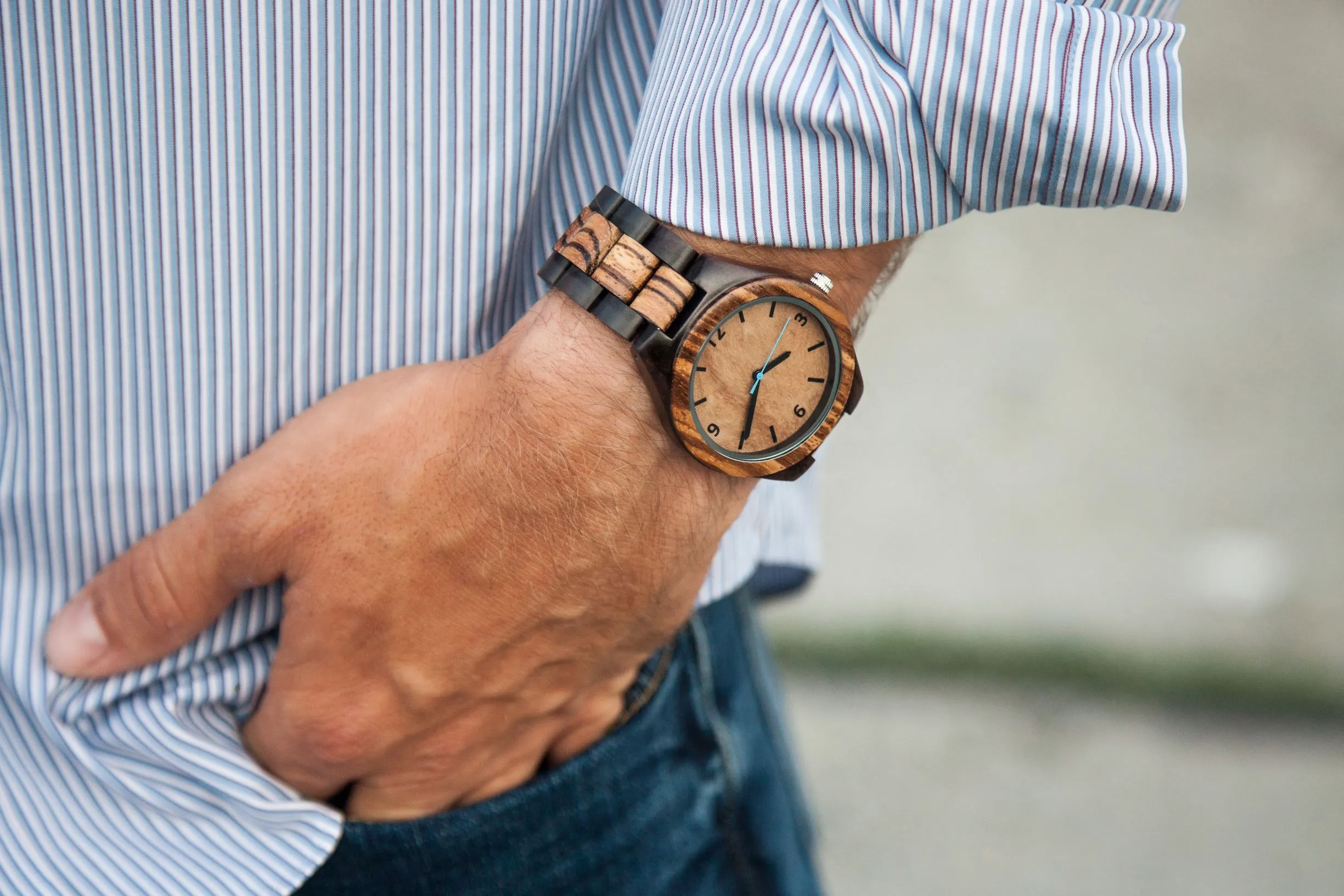 The Olive Blue | Wood Watches