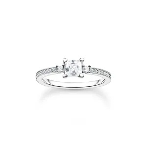 Thomas Sabo Ring pave white stone silver