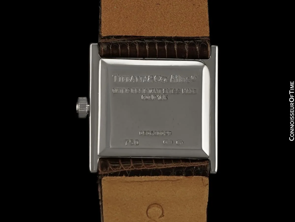 Tiffany & Co. Atlas Ladies Square Watch - 18K White Gold & Original Tiffany Factory Diamonds