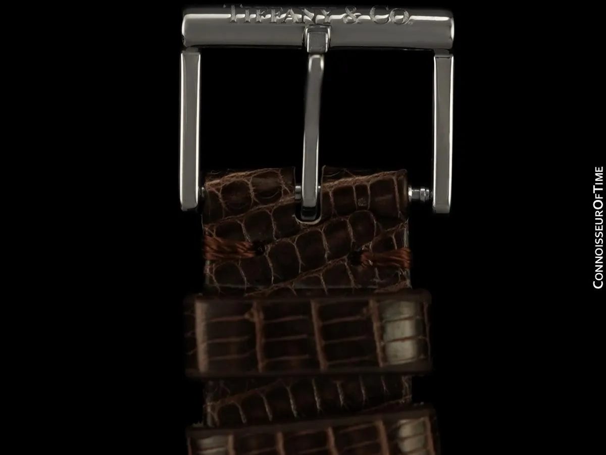 Tiffany & Co. Atlas Ladies Square Watch - 18K White Gold & Original Tiffany Factory Diamonds