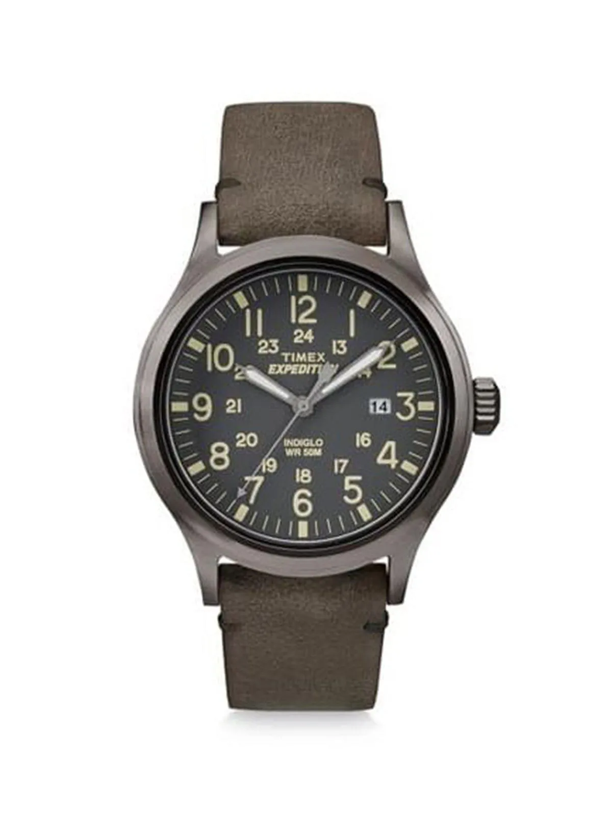 Timex Expedition Scout Brown Leather Gray Dial Movement TW4B01700 40mm