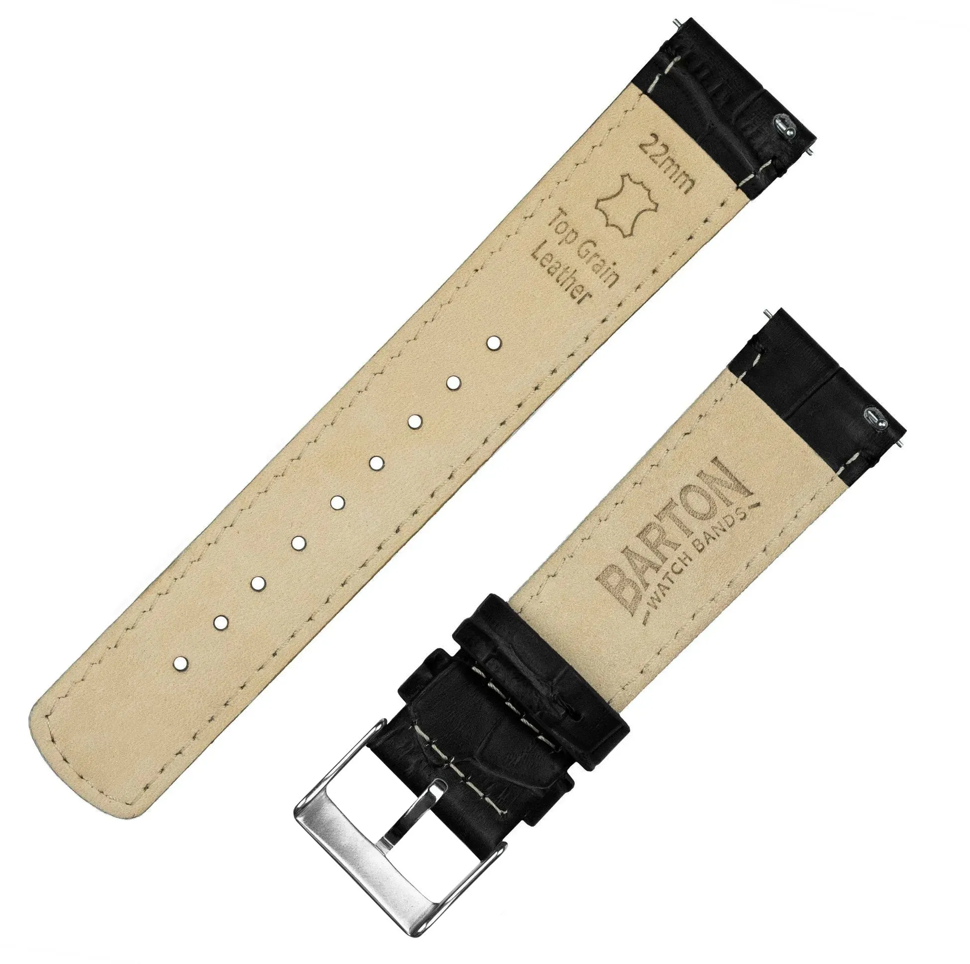 Timex Weekender Expedition Watches Black Alligator Grain Leather Watch Band