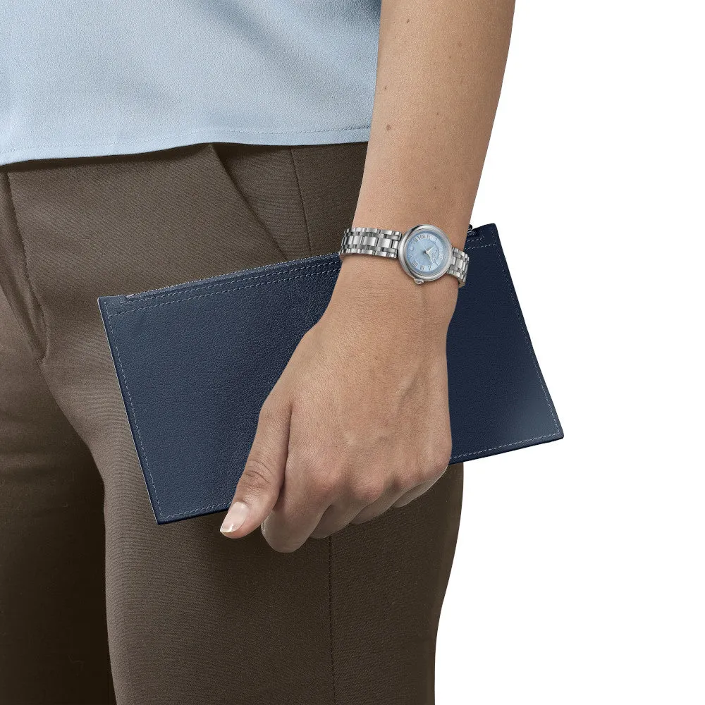 Tissot Bellissima Ladies Stainless Steel Blue Mother of Pearl Dial Watch