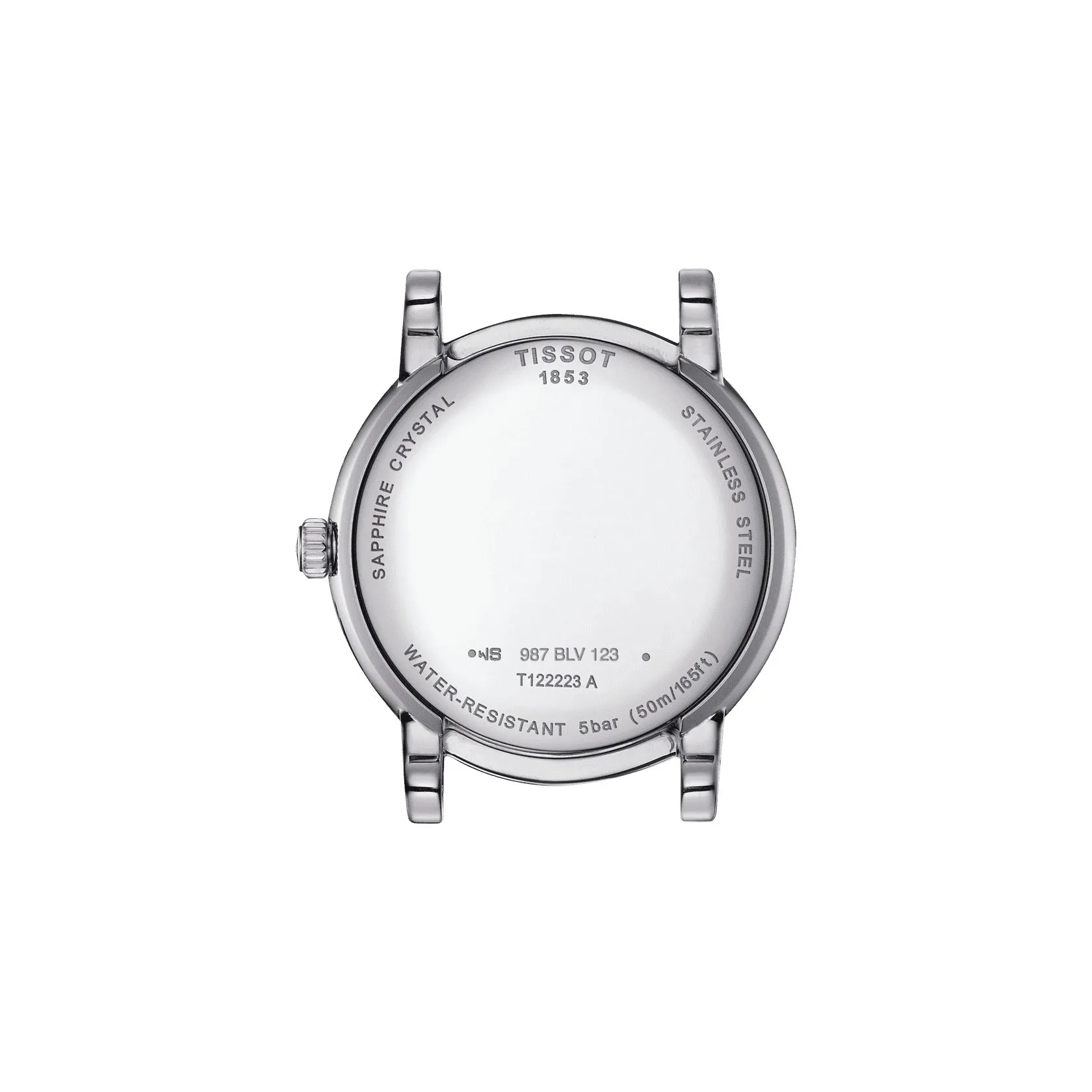 Tissot Carson Premium Lady Moonphase Stainless Steel Light Blue Dial and Leather Strap Watch