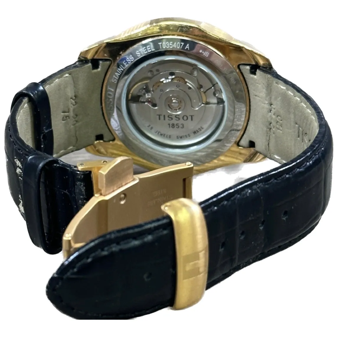 Tissot Couturier Automatic Black Dial Watch - Black Leather Band