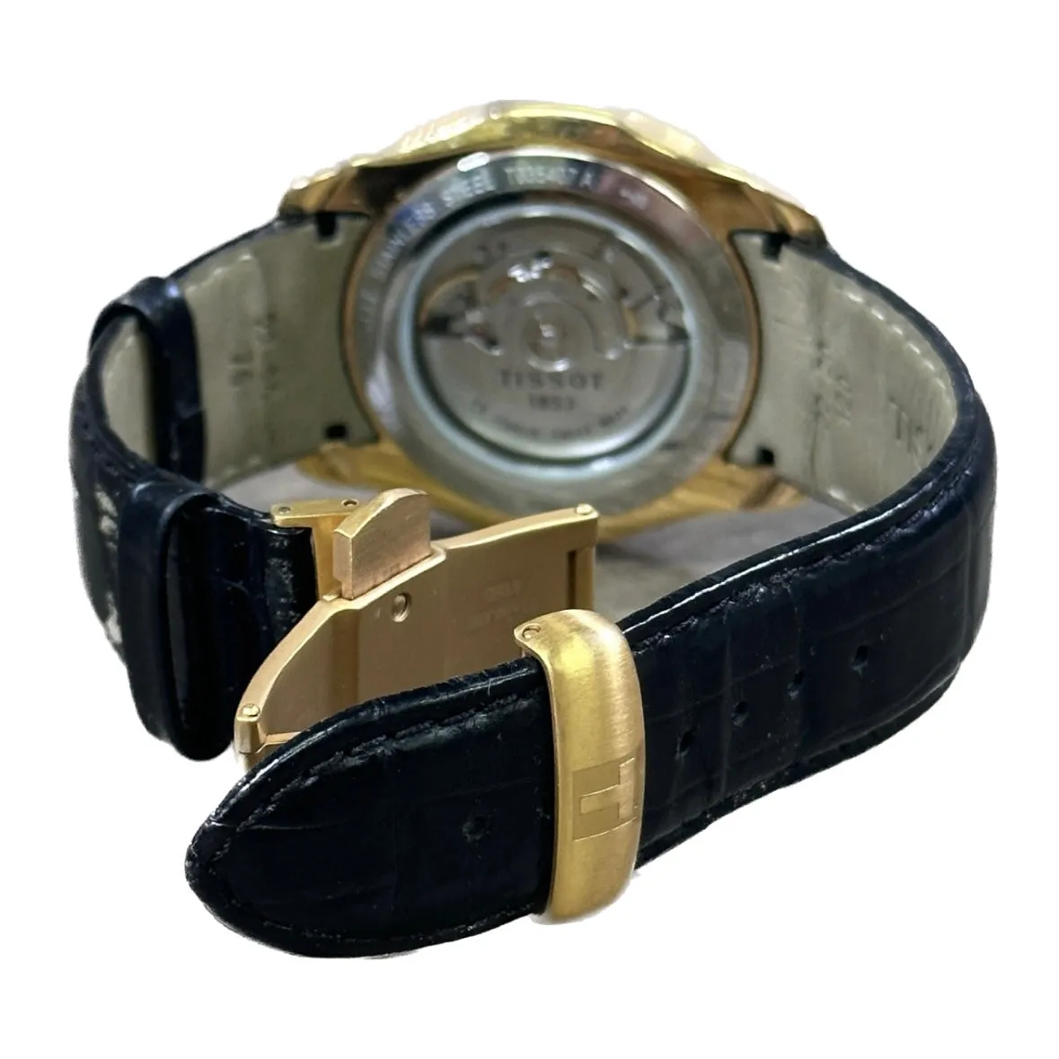 Tissot Couturier Automatic Black Dial Watch - Black Leather Band