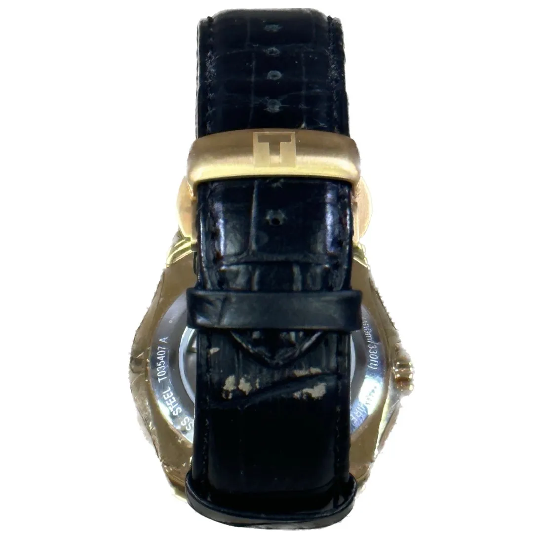 Tissot Couturier Automatic Black Dial Watch - Black Leather Band