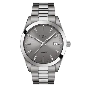 Tissot Gentleman Titanium Silver Tone Gray Dial Watch