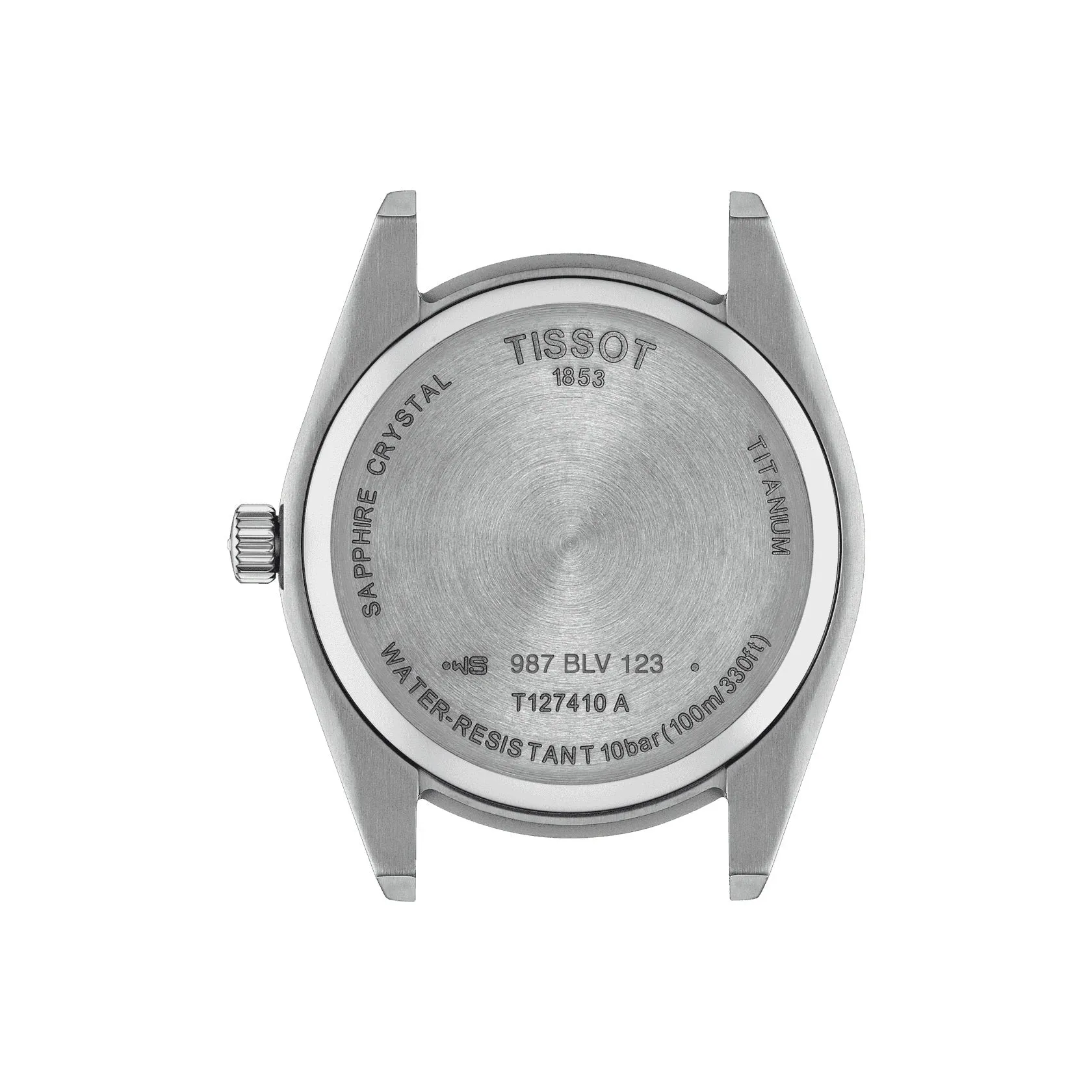 Tissot Gentleman Titanium Silver Tone Gray Dial Watch