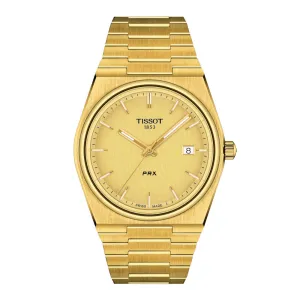 Tissot PRX Mens Gold Tone Watch