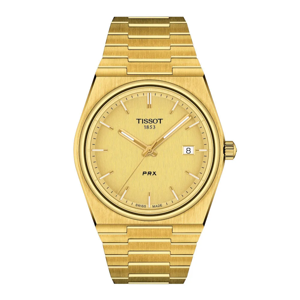 Tissot PRX Mens Gold Tone Watch