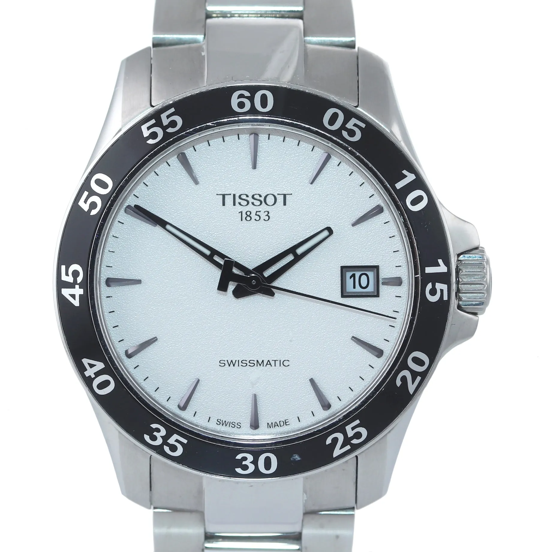 Tissot Swissmatic V8 Stainless Steel Automatic T106407 42mm White Date Watch
