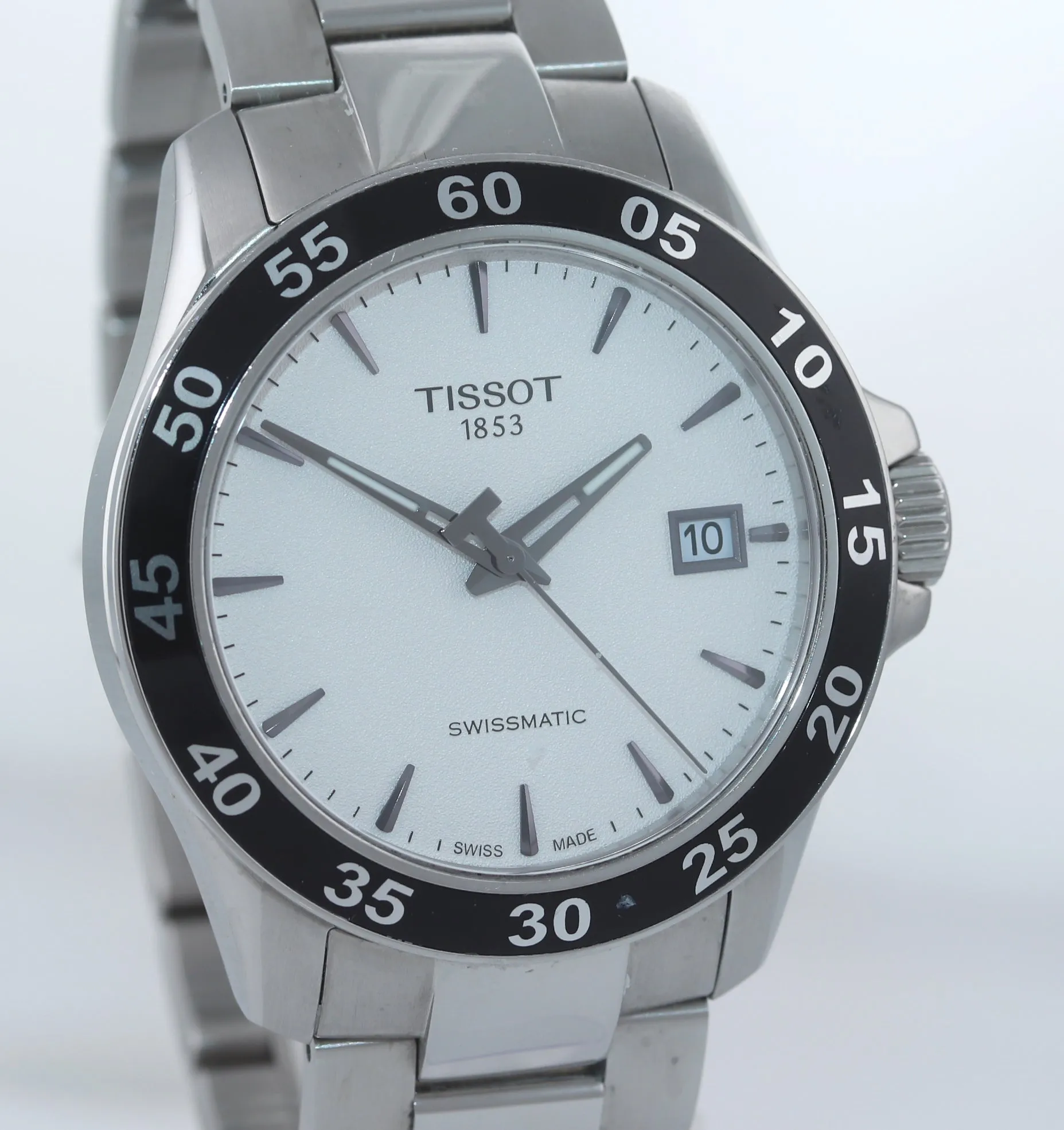 Tissot Swissmatic V8 Stainless Steel Automatic T106407 42mm White Date Watch