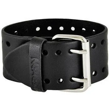 Tourbillon Day/Night Black and Silver Hand Watch with Black Leather Cuff
