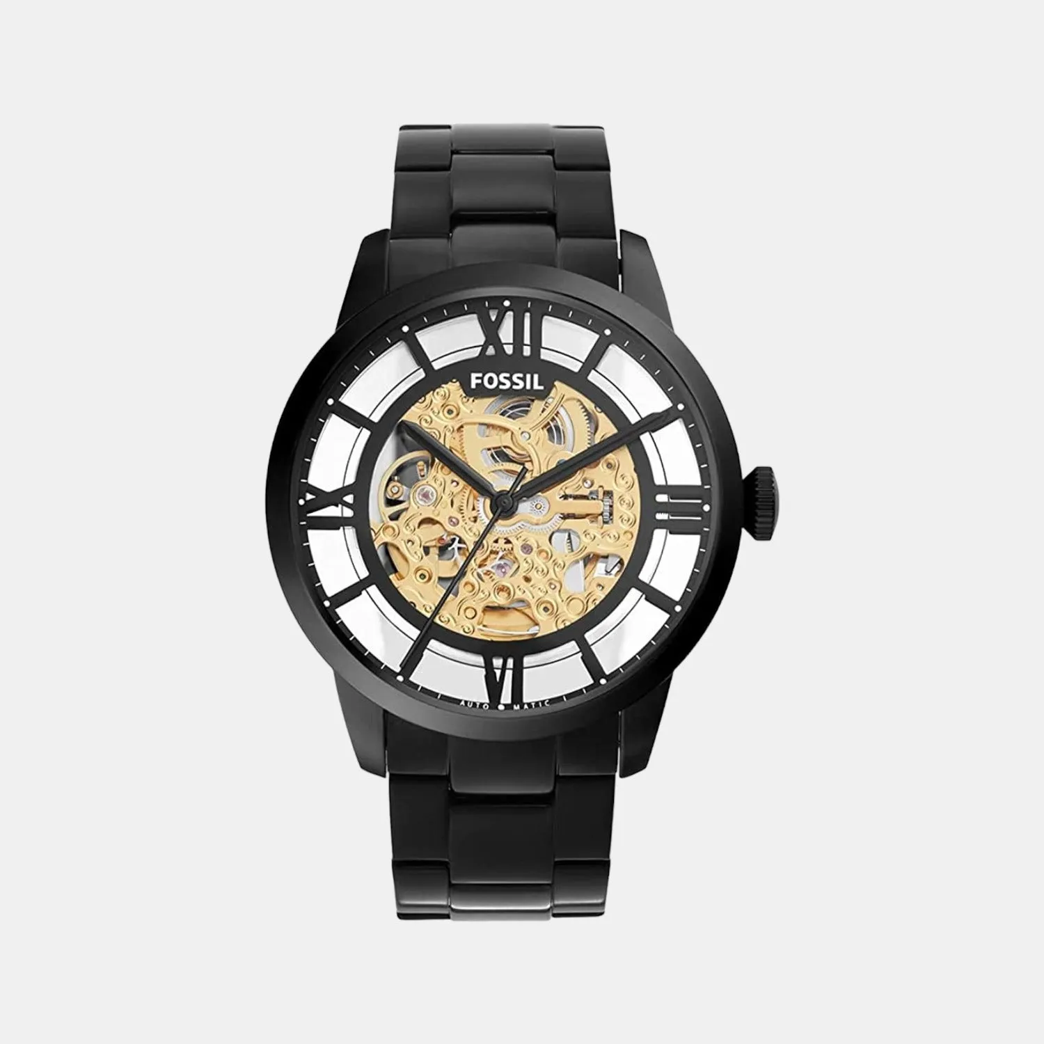Townsman Men Automatic Black Dial Analog Stainless Steel Watch ME3197