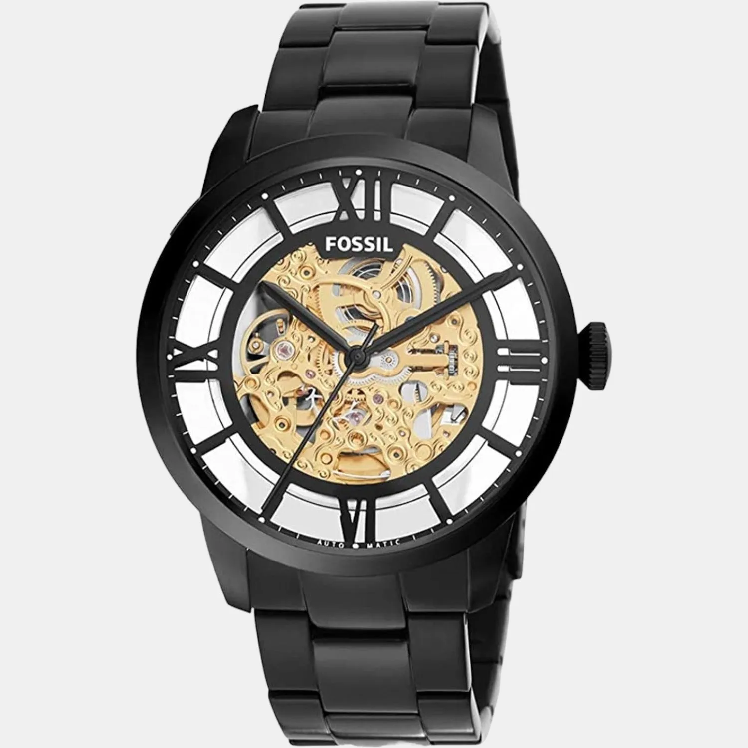 Townsman Men Automatic Black Dial Analog Stainless Steel Watch ME3197