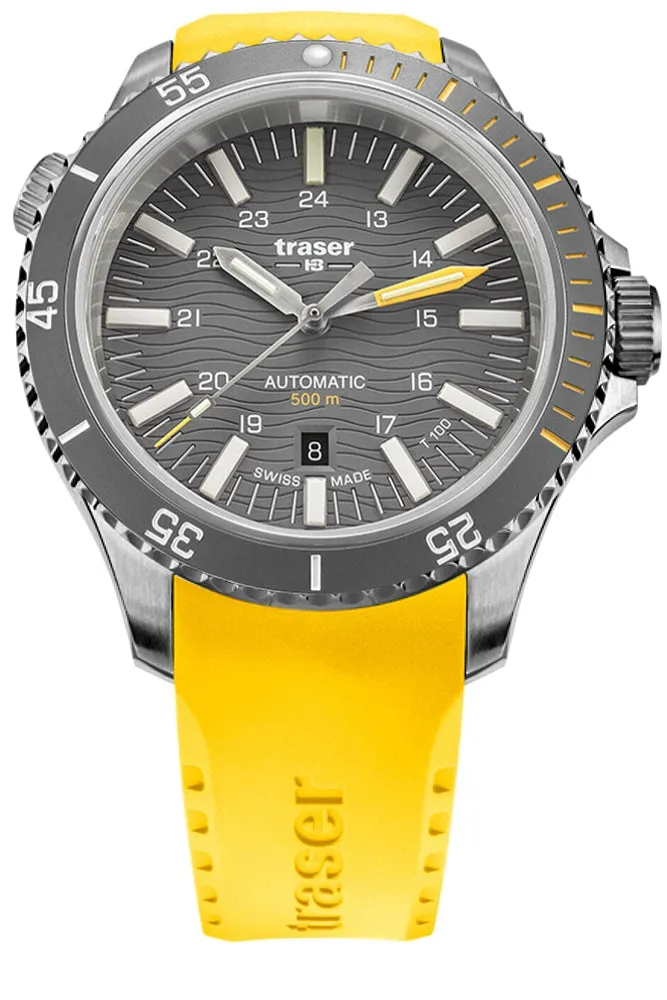Traser P67 Diver Automatic T100 Tritium Gray with Yellow Dive Strap - 110331