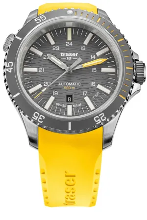 Traser P67 Diver Automatic T100 Tritium Gray with Yellow Dive Strap - 110331