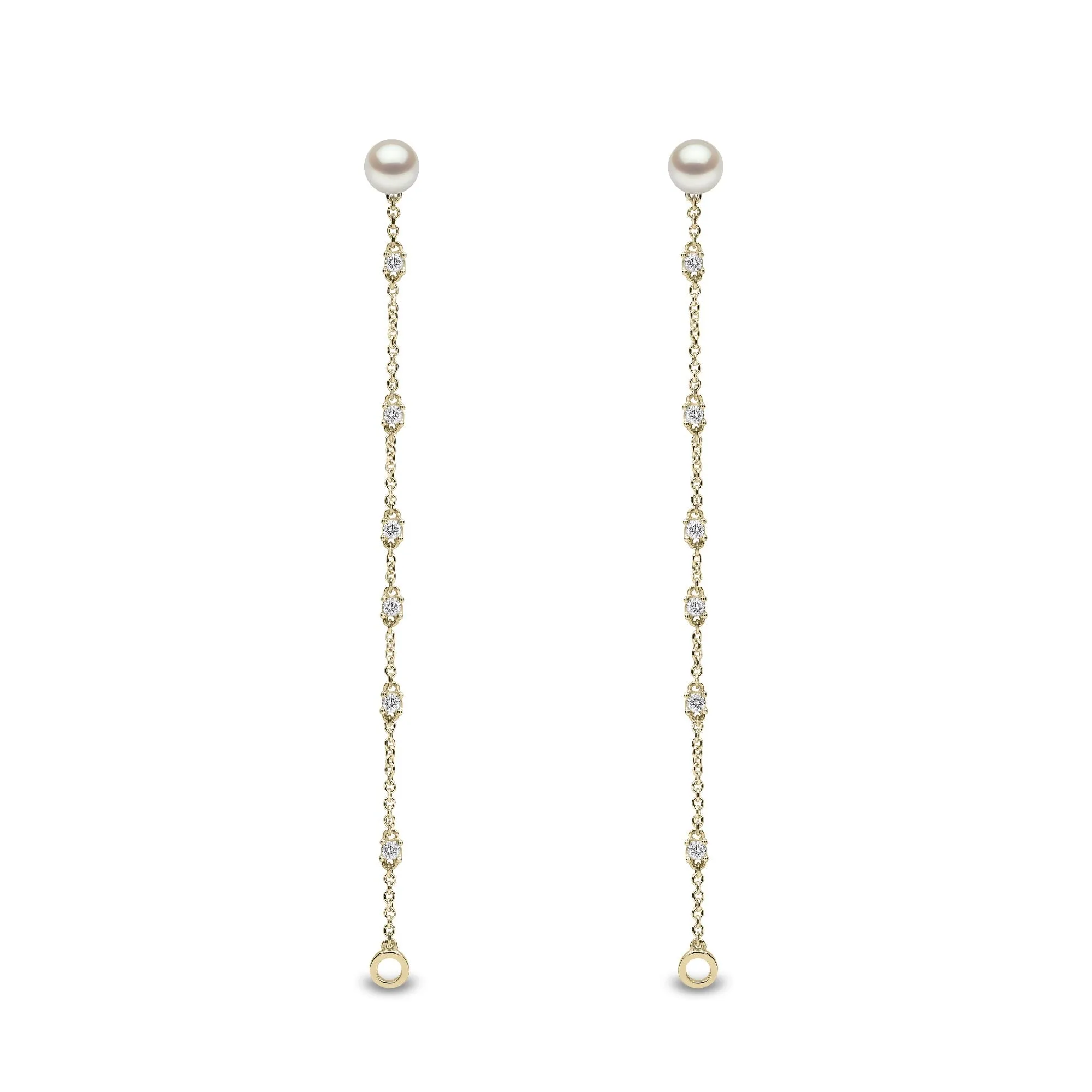 Trend Freshwater Pearl and Diamond Earrings in 18ct Gold