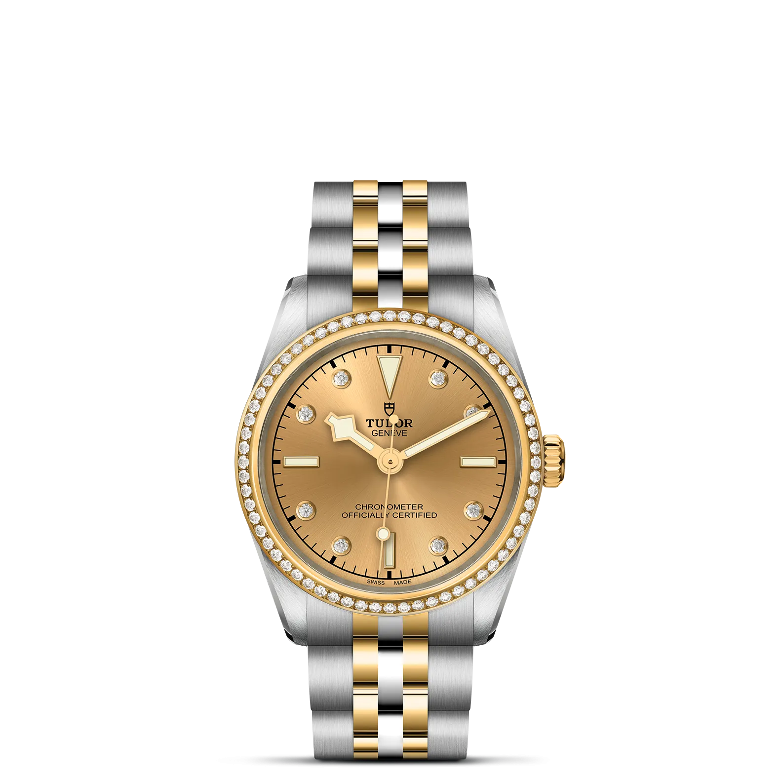 TUDOR Black Bay S&G 31mm Case, Champagne Dial, Steel and Yellow Gold Bracelet (M79613-0007)