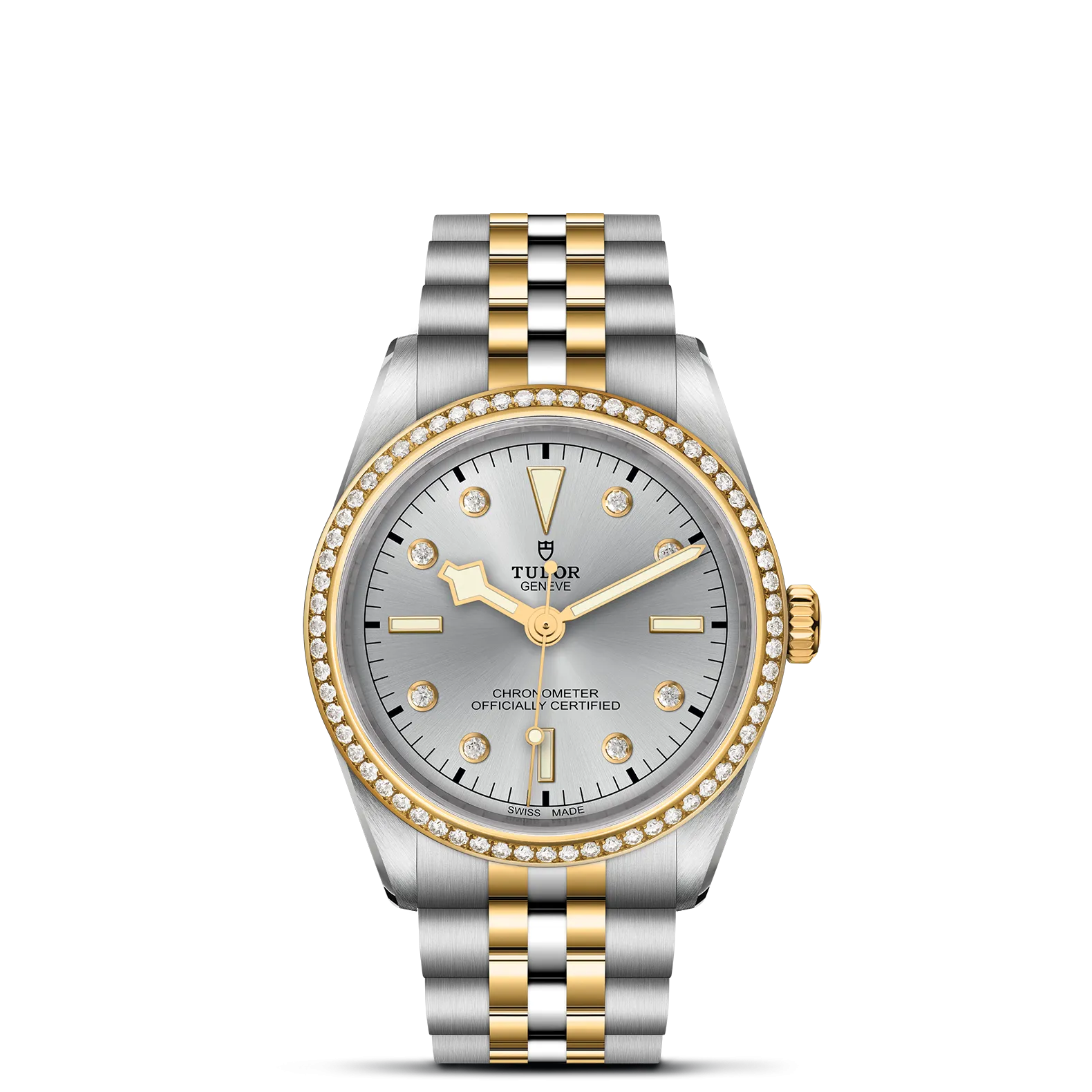 TUDOR Black Bay S&G 36mm Case, Silver Diamond Dial, Steel and Yellow Gold Strap (M79653-0006)