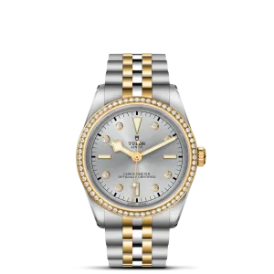 TUDOR Black Bay S&G 36mm Case, Silver Diamond Dial, Steel and Yellow Gold Strap (M79653-0006)