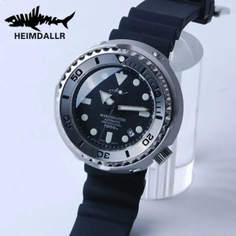 Tuna Men'S Diving Watch 1000M Water Resistance Golden Plated Black PVD Coated Case NH35A Automatic Movement Dive Watch