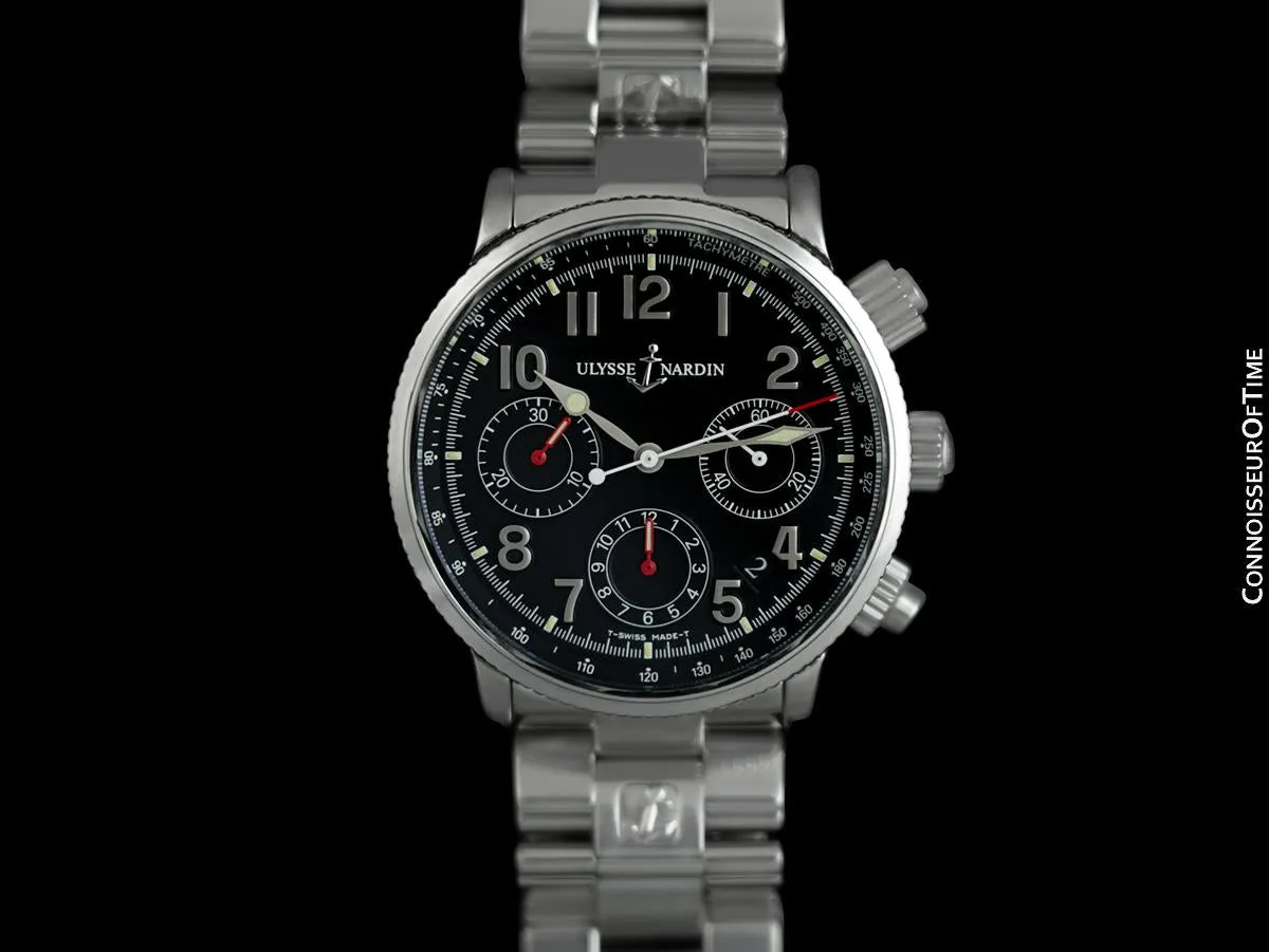Ulysse Nardin Marine Chronograph Chronometer Automatic Mens Stainless Steel Watch - 353-22