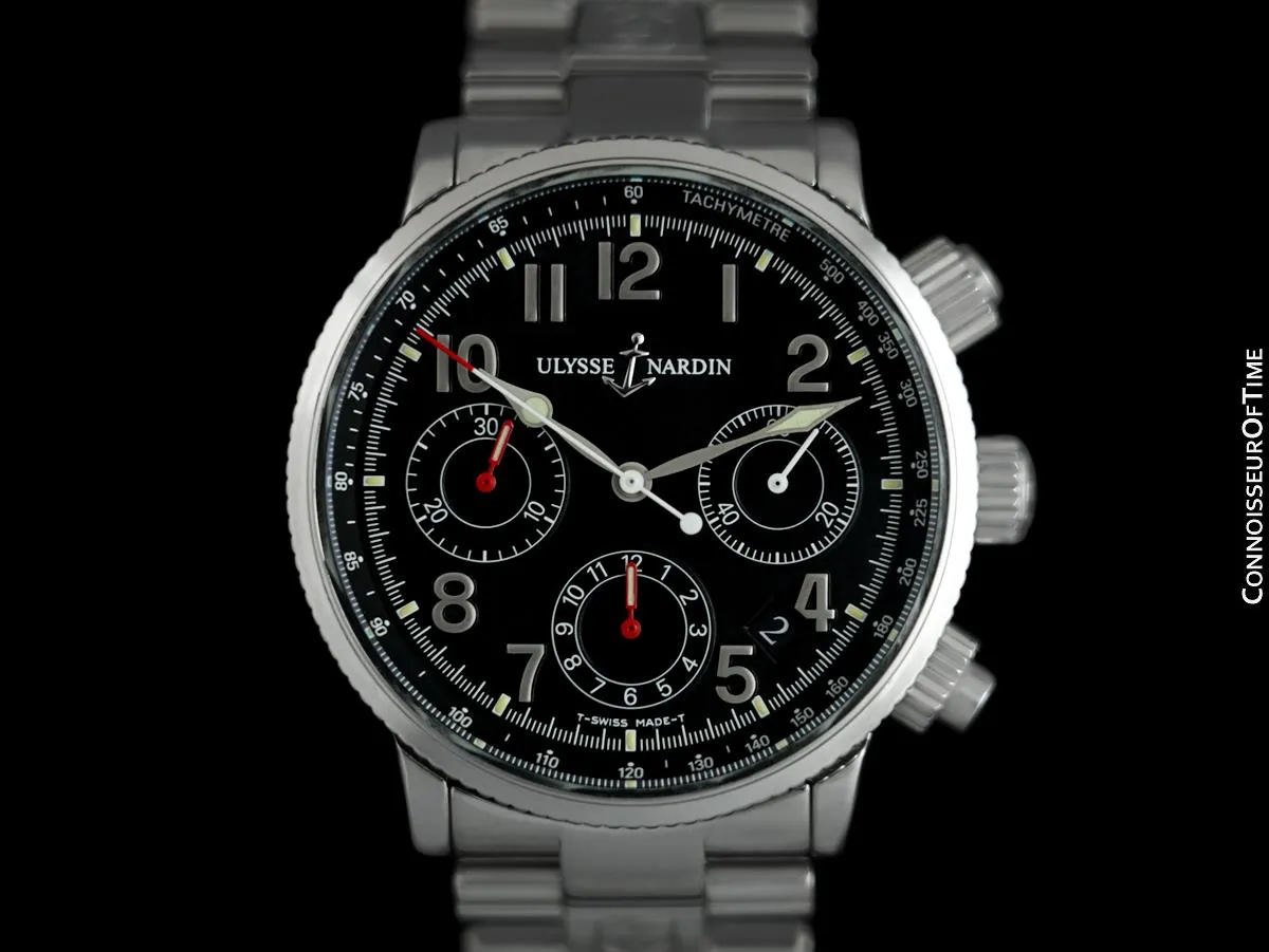 Ulysse Nardin Marine Chronograph Chronometer Automatic Mens Stainless Steel Watch - 353-22