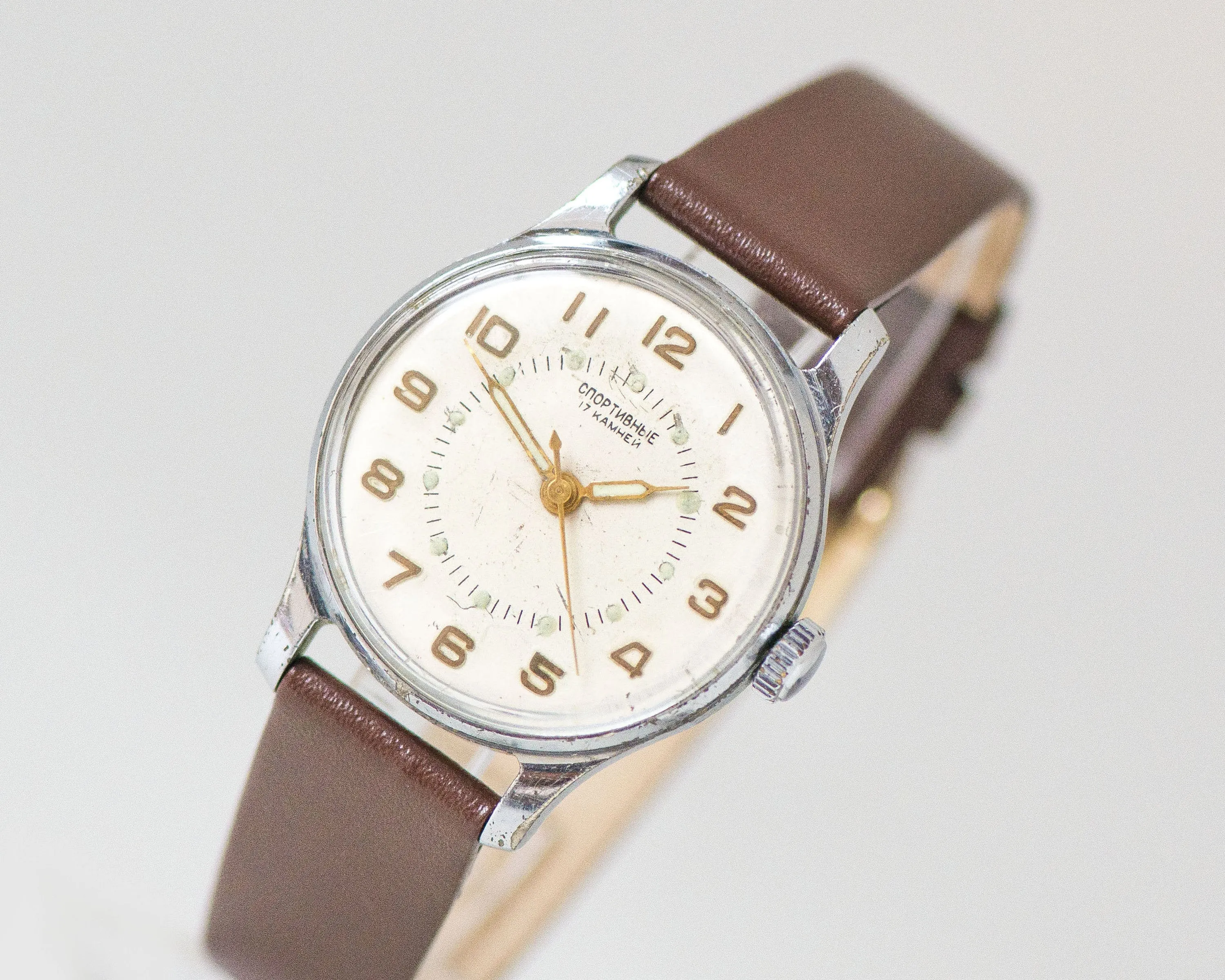 Unisex watch Athletic \ Sportivnyje rare classic boyfriend watch, dress watch minimalist, shockproof tomboy watch, new luxury leather strap