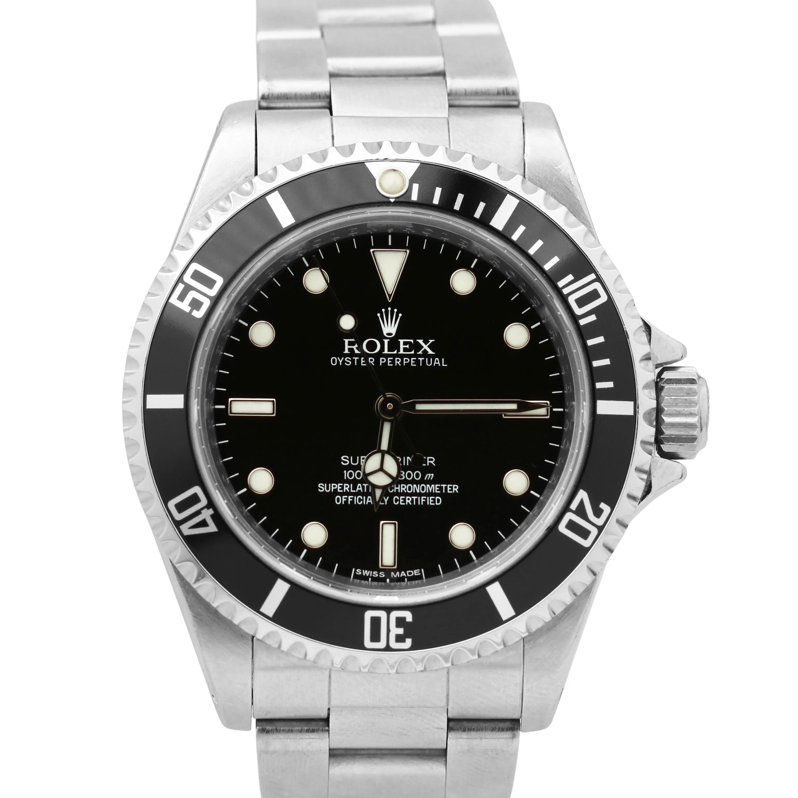 UNP. Rolex Submariner No-Date REHAUT 4 LINE Steel 40mm RANDOM SERIAL Watch 14060