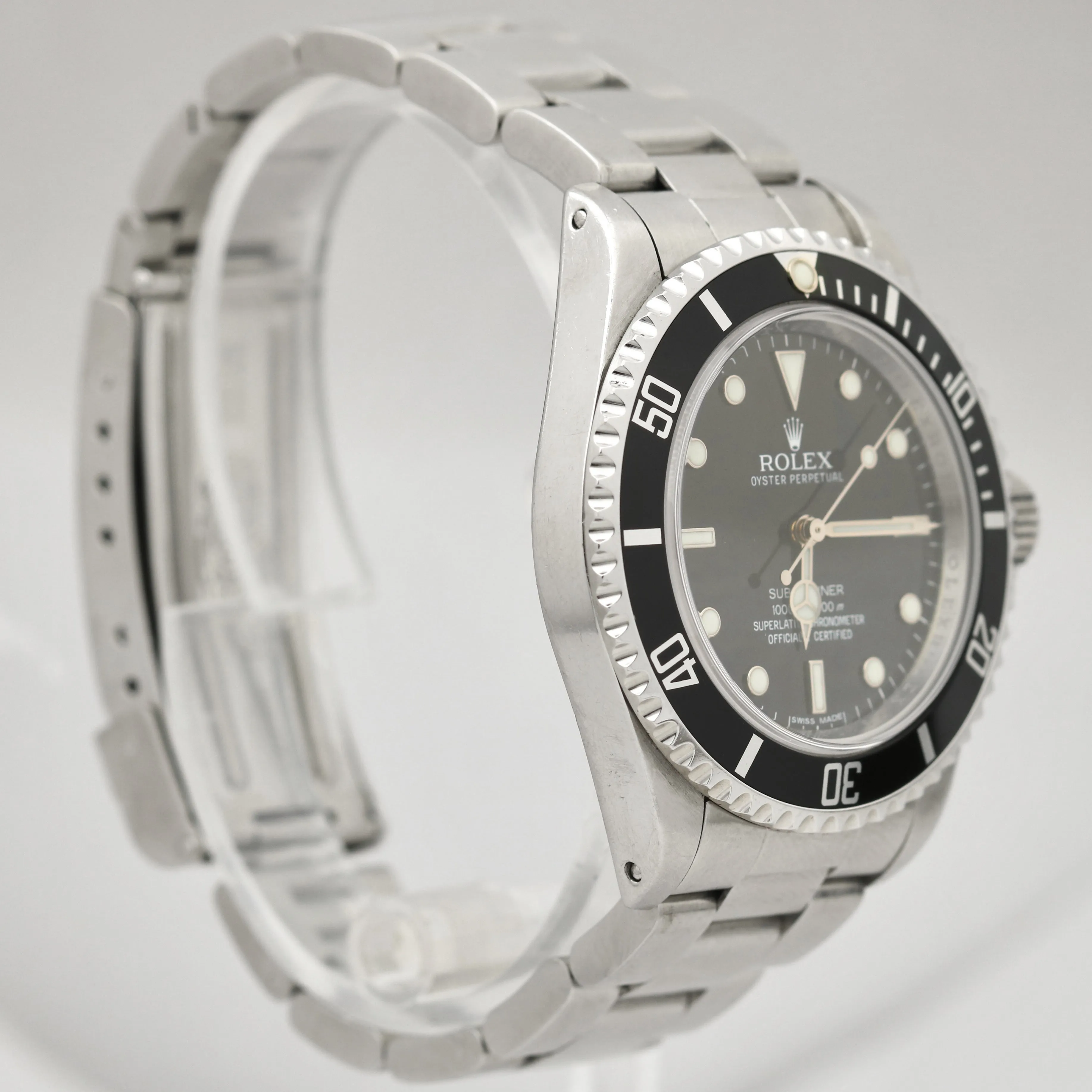 UNP. Rolex Submariner No-Date REHAUT 4 LINE Steel 40mm RANDOM SERIAL Watch 14060