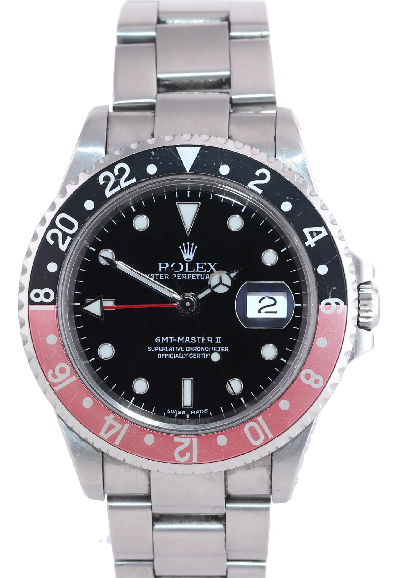 UNPOLISHED Barn Find 2001 Rolex GMT-Master II Coke Steel Red 16710 Watch SEL Box